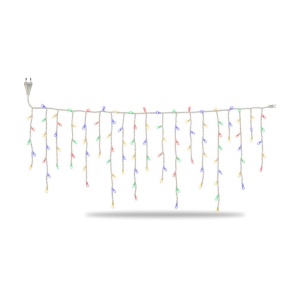 Instalatie LED Tip turturi , 120 LED-uri multicolor, 5 m, fir alb, multiple jocuri de lumini - Img 7