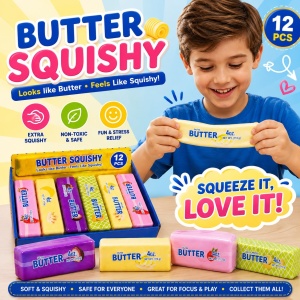 Jucărie Antistres Squishy Butter cu Fructe, 13 cm, Moale și Elastică, Model Aleatoriu - Img 2