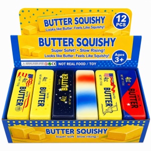Jucărie Antistres Squishy Butter Multicolor 13 cm – Squishy Super Moale, Model Aleatoriu
