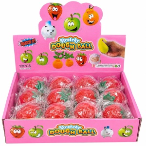 Jucărie Antistres Squishy Căpșună Elastică 7cm– Jucarie Senzorială Stretchy Dough Ball pentru Copii și Adulți - Img 3