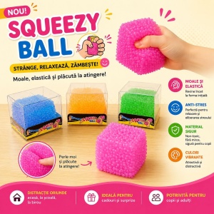 Jucărie Antistres Squishy Cub Squeezy Ball , Moale și Elastică, Jucarie Senzorială pentru Copii și Adulți - Img 2