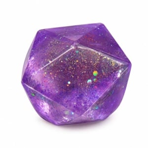Jucărie Antistres Squishy Diamant cu Sclipici 6cm – Fidget Moale și Elastic, Model Cristal Colorat