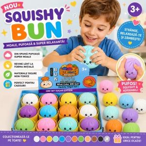 Jucărie Antistres Squishy Dumpling cu Spumă, 8.5 cm, Model Aleatoriu, Super Moale - Img 4