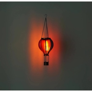 Lampă solară LED tip balon aer cald cu efect flacără, multicolor, plastic - Img 4