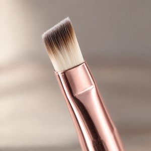 Pensulă teșită sprâncene IDei YZ28, peri naturali, mâner cu cristale, metal auriu-roz - Img 5