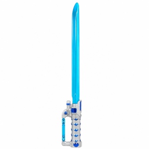 Sabie laser de jucărie albastră cu lumini LED, 65 cm – sabie din plastic pentru copii - Img 2