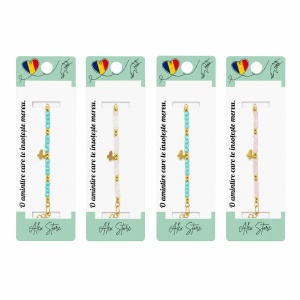 Set 12 Brățări de Mână Reglabile cu Pandantiv Fluturaș – Brățări Colorate