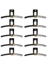 Set 12 Cleme Par 14cm cu Perle si Detalii Aurii , Accesorii Elegante Premium