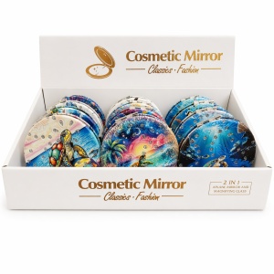 Set 12 oglinzi cosmetice 7 cm cu broaște țestoase, oglindă dublă , compacte, portabile