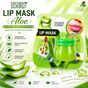 Set 24 Măști de Buze cu Aloe Vera USHAS și Aplicator – Hidratare Intensă, Reparare și Îngrijire - Img 3