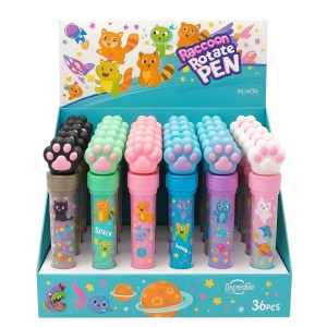 Set 36 Pixuri Raccoon Rotate Pen cu Labuta , Pixuri Colorate pentru Copii - Img 2