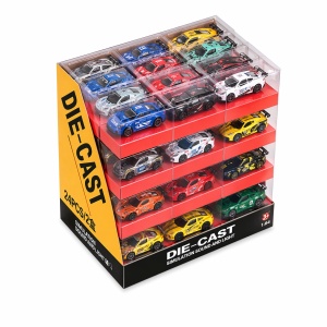 Set 48 masinute metalice die-cast 1:64 cu lumini si sunet, colectie racing - Img 2