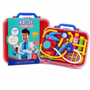 Set doctor pentru copii cu accesorii, valiza plastic transparenta, 3 ani+ - Img 2