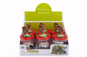 Set figurine dinozauri in pahar cu capac figurina, 12 piese, jucarie copii