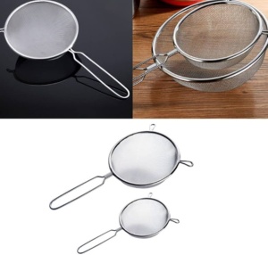 Strecuratoare bucatarie inox 14 cm, sita metalica fina pentru ceai si alimente - Img 2