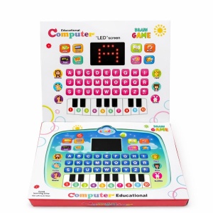 Tableta educativa copii cu sunete, tastatura si pian, ecran LED, 25x20x3.45 cm
