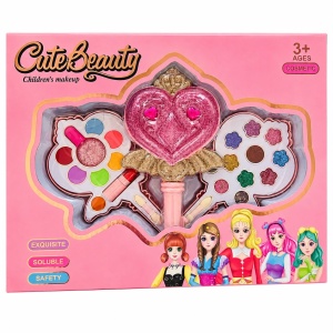 Trusă de Machiaj pentru Copii Cute Beauty 3+ – Set Cosmetic cu Farduri, Ruj și Accesorii