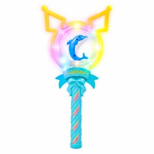 Baghetă magică cu lumini și delfin, albastru, 42 cm – jucărie copii cu efecte luminoase