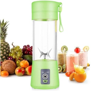 Blender portabil electric pentru smoothie si sucuri, reincarcabil USB 2000mAh, verde - Img 3