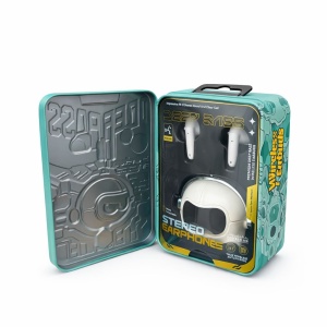 Căști wireless Hongyu T40 TWS Bluetooth design astronaut, albe - Img 2