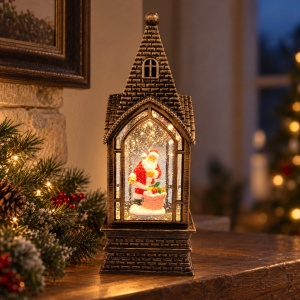 Decoratiune lumionasa de Crăciun cu lumini LED și muzica, model Moș Crăciun - Img 5