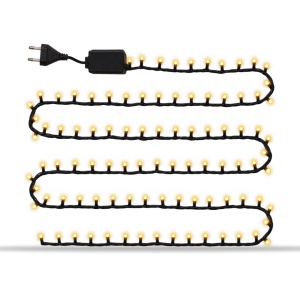 Instalatie LED tip liniar, 400 LED alb-cald, 50 m, fir negru - Img 3