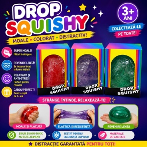 Jucarie antistres Drop Squishy, moale si elastica, culoare aleatorie - Img 1