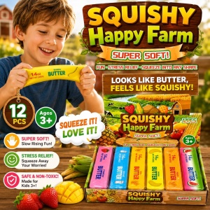 Jucărie Antistres Squishy Butter cu Fructe, 23 cm, Slow Rising, Model Aleatoriu - Img 3