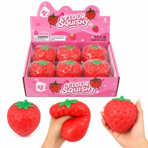 Jucărie Antistres Squishy Căpșună Gigant, Super Moale și Elastică, Model Squeeze Strawberry