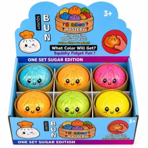 Jucărie Antistres Squishy Dumpling cu Gel și Sclipici, 8.5 cm, Model Aleatoriu, Moale și Elastică - Img 3