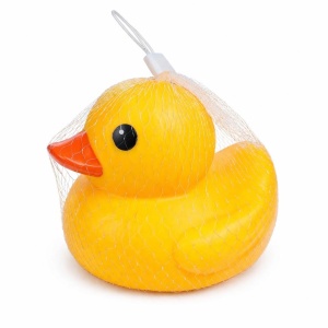 Jucărie rață din cauciuc/PVC pentru baie, galbenă, 15 cm