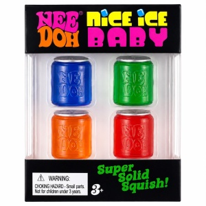Jucărie Squishy Set 4 Doze Colorate, Antistres, Super Moale și Elastică, Nee Doh Nice Ice Baby - Img 2