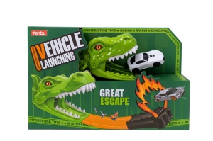 Lansator Masinute Dinozaur , 30x20 cm, Joc cu Dinozauri si Circuit, Great Escape