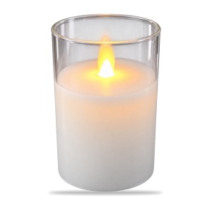Lumânare LED decorativă cu efect flacără realistă, plastic, 7,5x12,5 cm, baterii AAA - Img 2