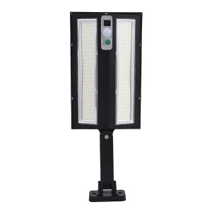 Lumină cu senzor solar ECB, plastic, control de la distanță, 24 x 10 x 2.2 cm, negru