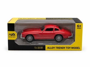 Masinuta metalica retro coupe rosu, model clasic 15 cm - Img 2