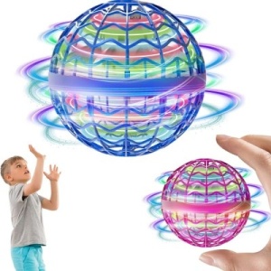 Minge zburatoare cu senzori si lumini LED, jucarie interactiva, mov - Img 4