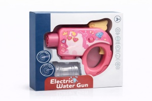 Pistol electric de apa pentru copii cu 2 moduri jet, model unicorn roz