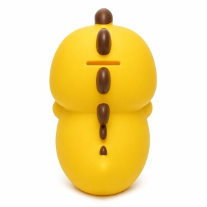 Pușculiță dinozaur galben 20 cm – cutie economii cu capac inferior, design simpatic - Img 3