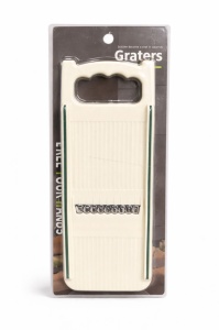 Răzătoare de bucătărie tip mandolină, plastic alb, control ergonomic - Img 2