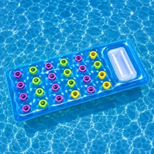 Saltea Gonflabilă Albastră pentru Piscină, Model Colorat - Img 2
