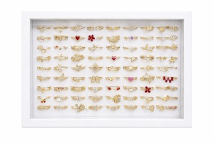 Set 100 inele aurii dama, modele diverse, marime reglabila, colectie eleganta ROXE