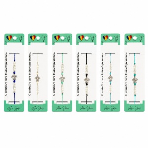 Set 12 Brățări cu Pandantiv Broască Țestoasă, Reglabile, Multicolore - Img 1
