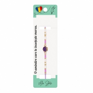 Set 12 Brățări cu Pandantiv Scoică, Reglabile, Multicolore, Mărgele Decorative și Accente Aurii - Img 2