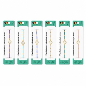 Set 12 Brățări cu Pandantiv Trifoi, Reglabile, Multicolore, Elegante și Delicate - Img 1