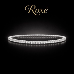 Set 12 bratari ROXE argintii elastice cu pietre albe stralucitoare elegante