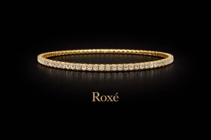 Set 12 bratari ROXE aurii elastice cu pietre albe stralucitoare elegante