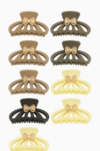 Set 12 Cleme Par 13cm cu Fundita Stralucitoare , Accesorii Elegante Matte - Img 2