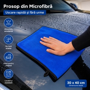 Set 12 Lavete Auto din Microfibra 30x40 CM, Diferite Culori, Foarte Absorbante - Img 5