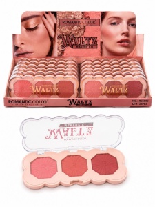 Set 12 Palete Blush Romantic Color Waltz Makeup Kit – 3 Nuanțe de Blush, Pigment Intens